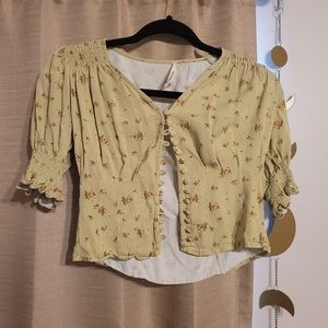 Retro floral crop top